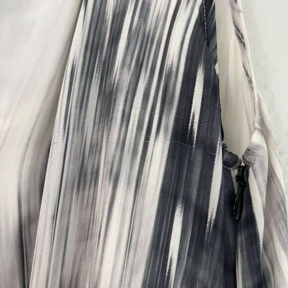 Kobi Halperin Womens Gray White Abstract Sleeveless Knot Silk Midi Dress Sz 10 - Picture 7 of 7